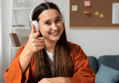 Person giving thumbs up